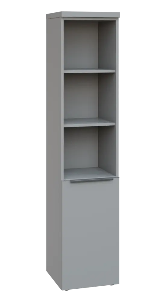 SIN 5 - 4DN3 kancelářská skříň, 1-dveřová/nika, pravá, 1820x400x400, šedá